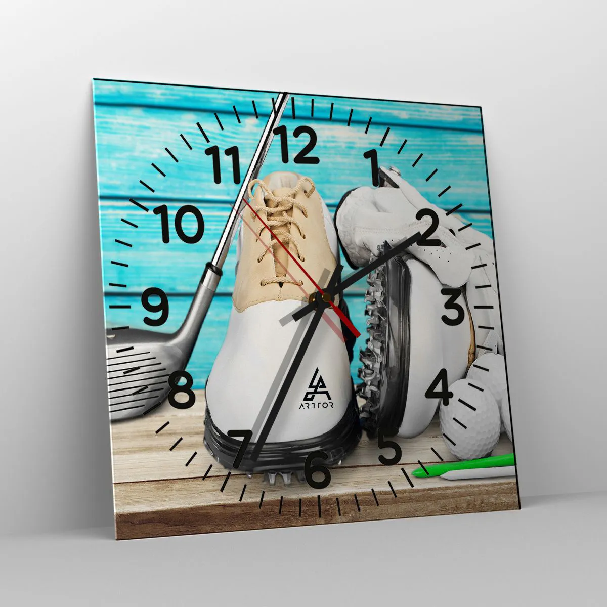 Wanduhr - Glasuhr - Alles ist bereit - 40x40 cm