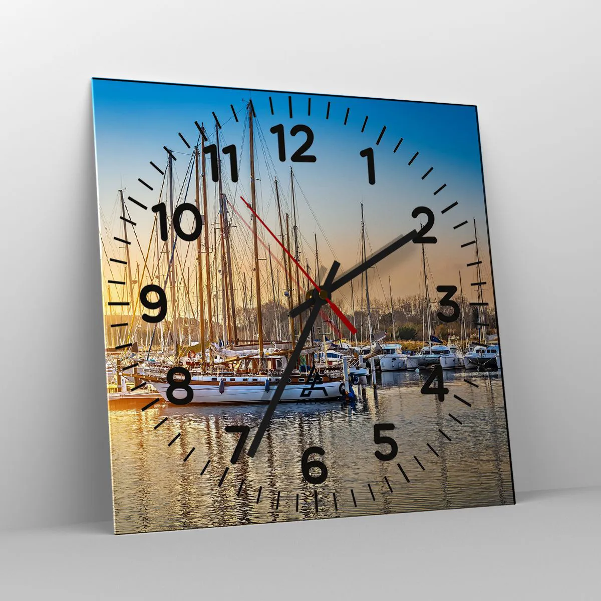 Ceas de perete - Ceas pe sticlă - Vântul trebuie să doarmă și el - 40x40 cm