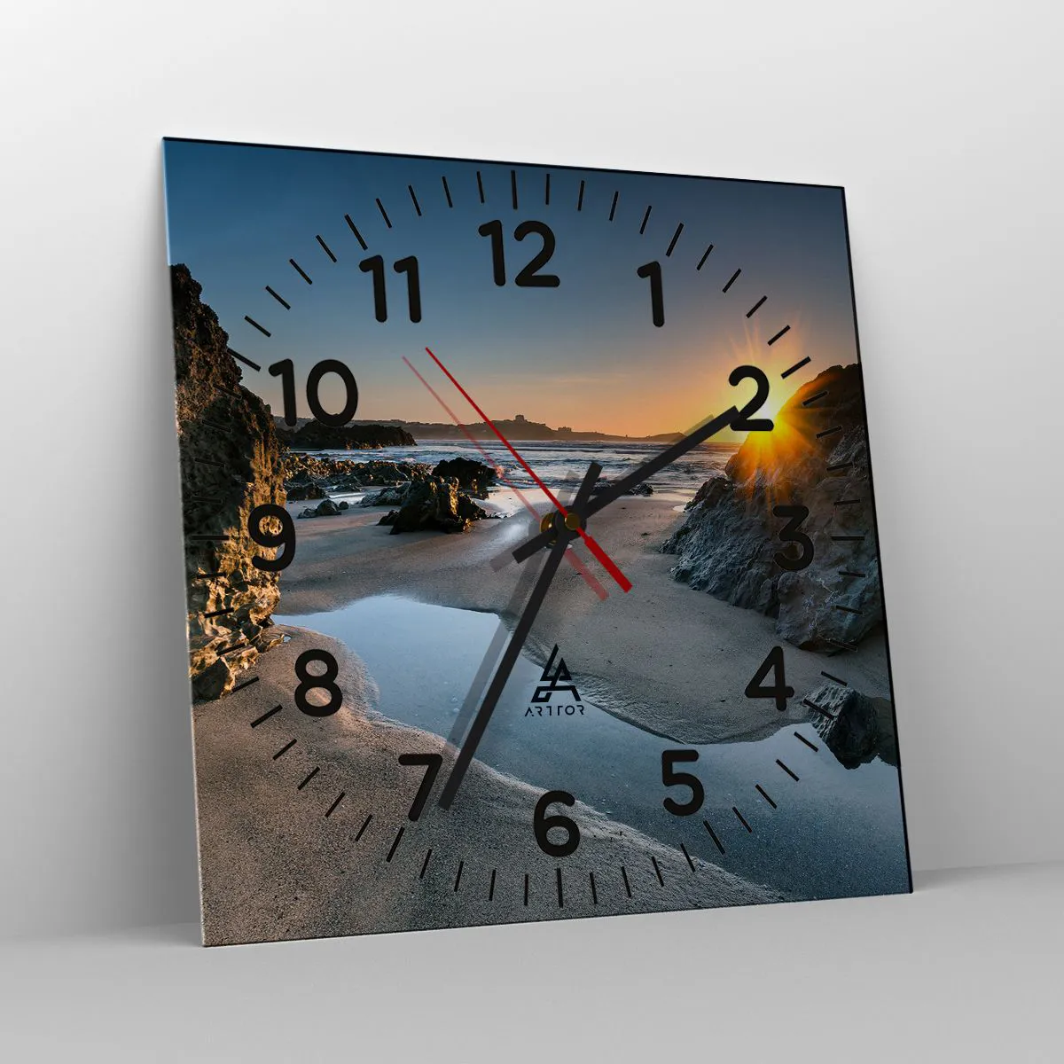 Wanduhr - Glasuhr - Unberührt von menschlicher Hand - 40x40 cm