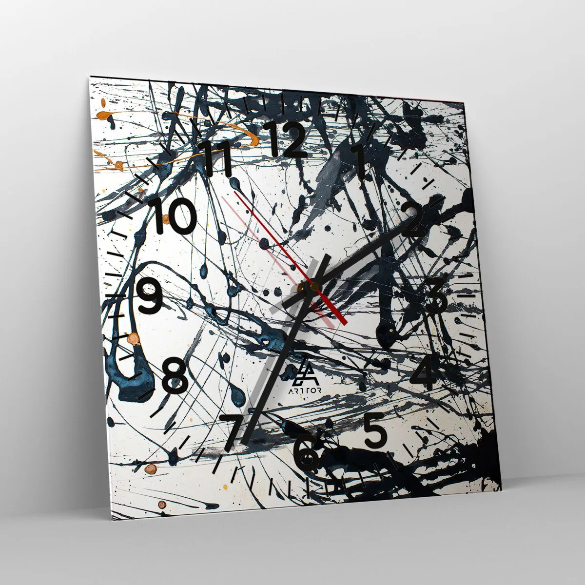 Relógio de parede - Relógio em vidro - Com ou sem sentido? - 40x40 cm