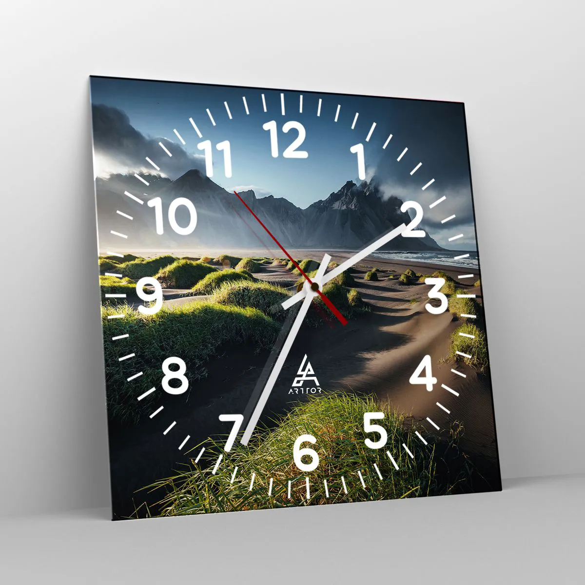 Wanduhr - Glasuhr - Harmonie der Elemente - 40x40 cm