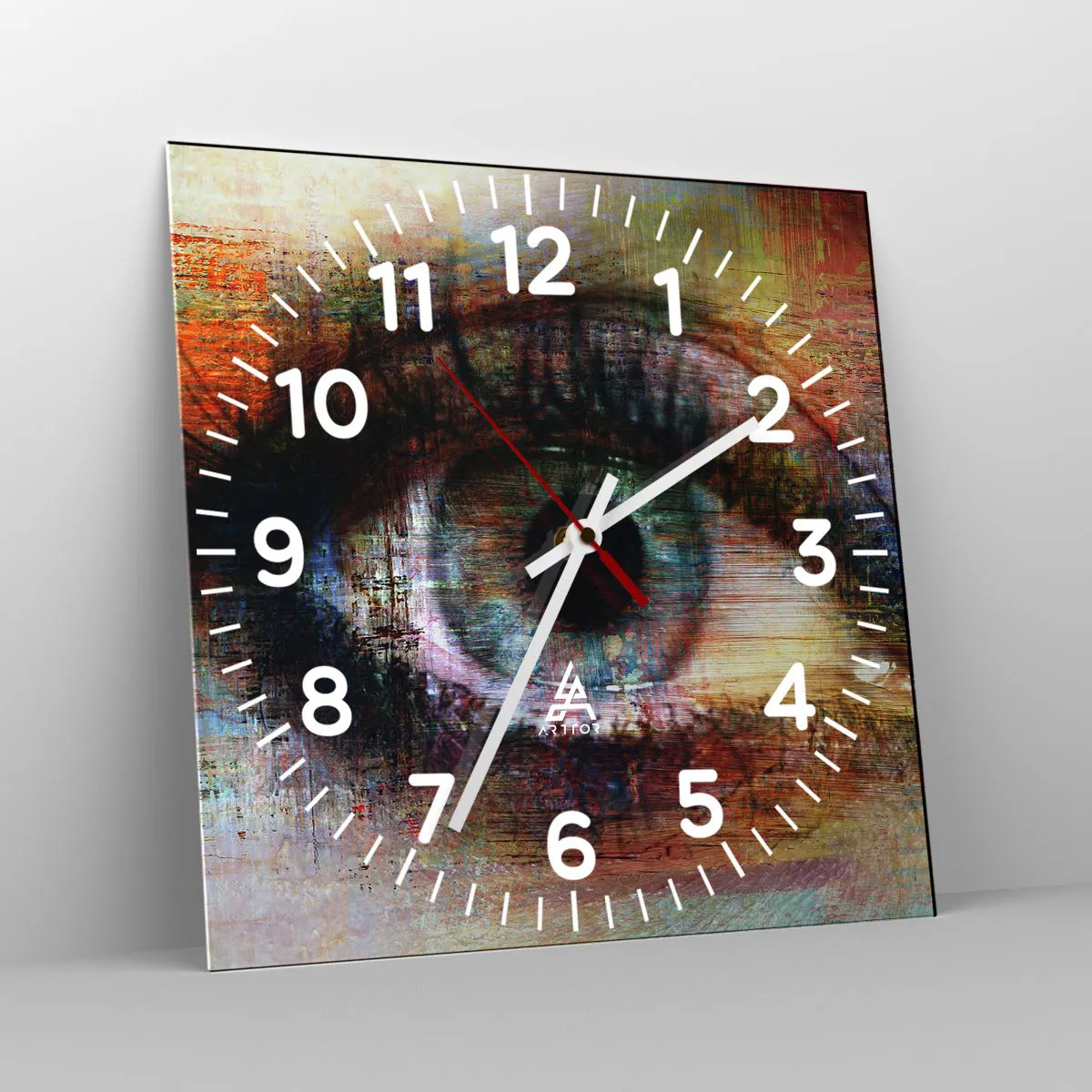 Wanduhr - Glasuhr - Du kannst in die Seele sehen - 40x40 cm