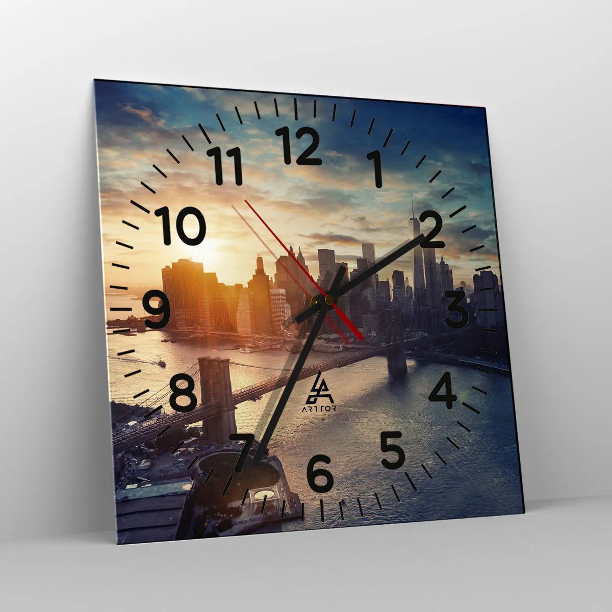 Ceas de perete - Ceas pe sticlă - Un monument al culturii occidentale - 40x40 cm