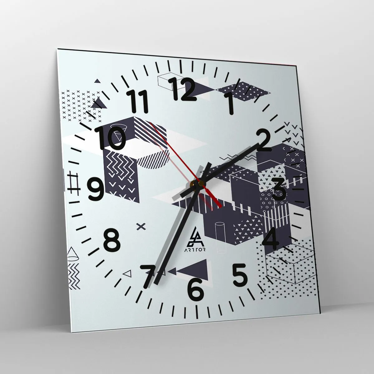 Wanduhr - Glasuhr - In der Seele eines Mathematikers - 40x40 cm