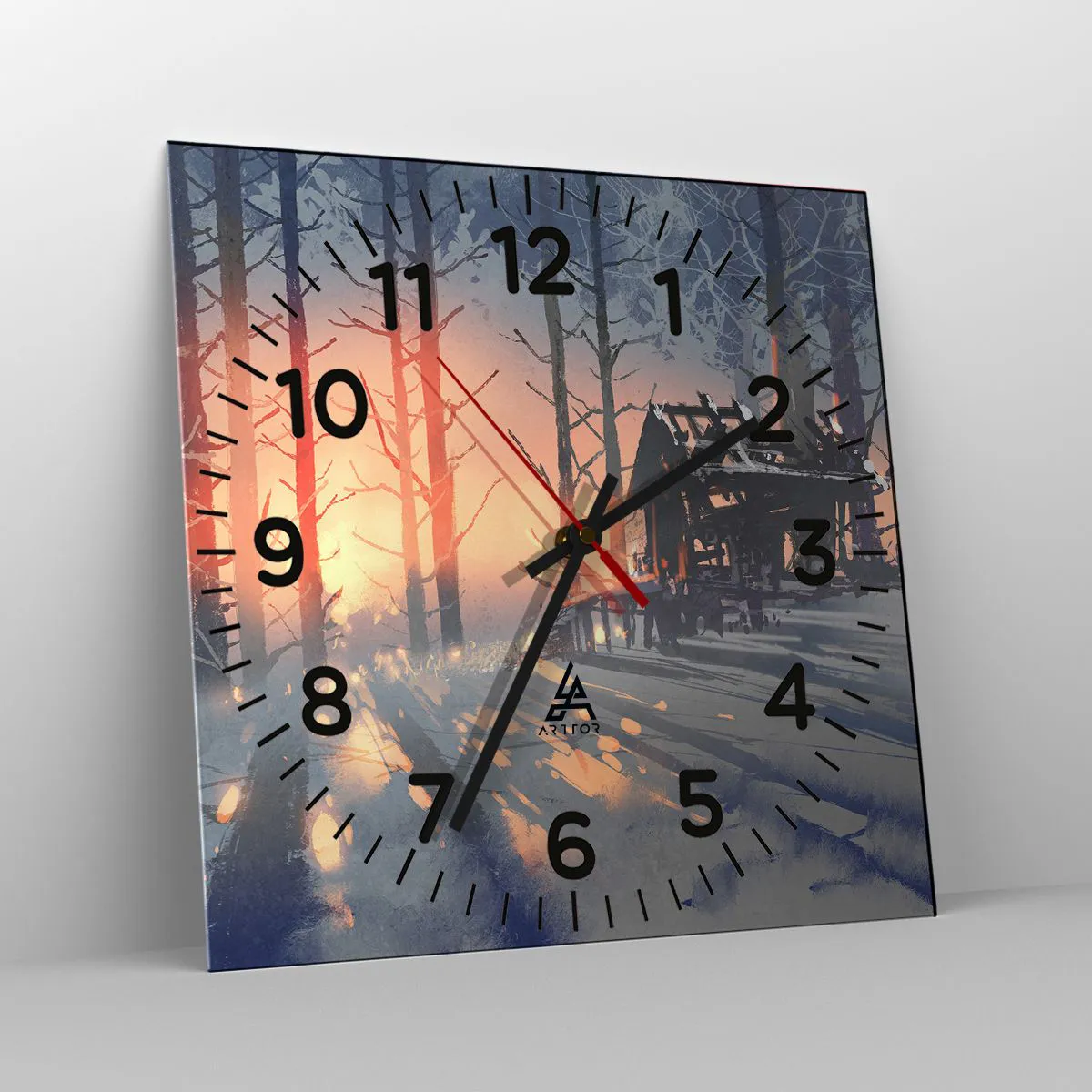 Zegar ścienny - Zagląda tu tylko słońce - 40x40 cm