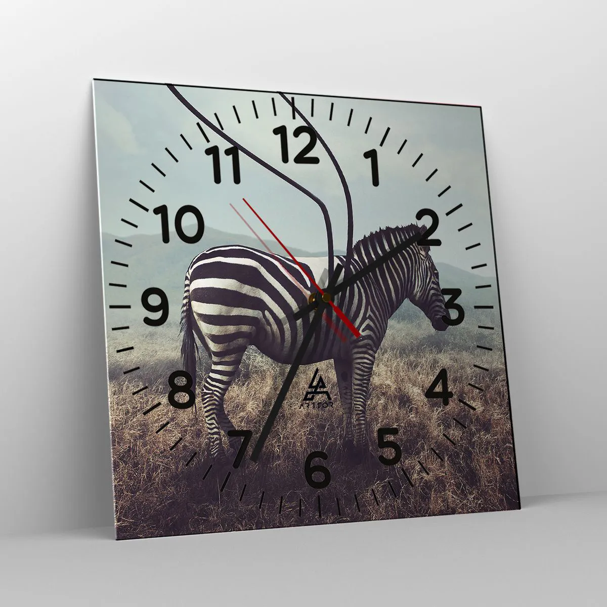 Ceas de perete - Ceas pe sticlă - Atenție! Defecțiune - 40x40 cm