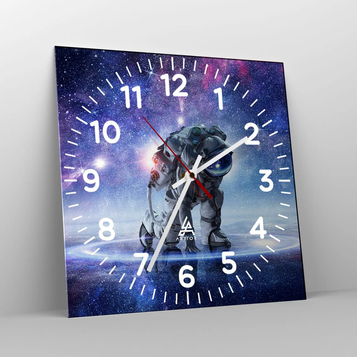 Wall clock - Clock on glass - Starry Night above Me - 40x40 cm