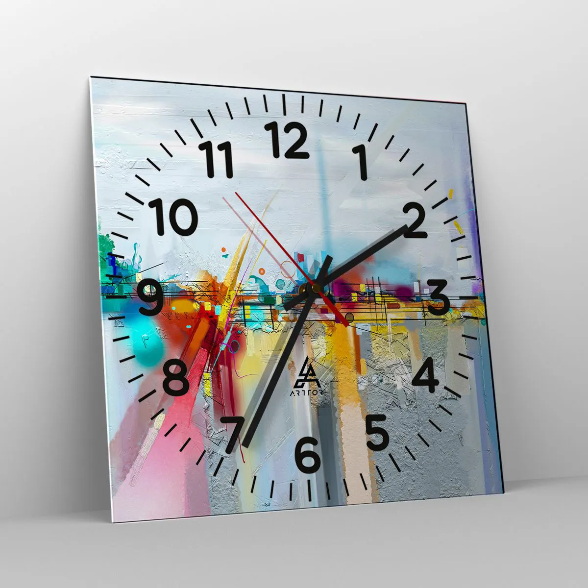 Orologio da parete - Orologio in Vetro - Il ponte della gioia sul fiume della vita - 40x40 cm