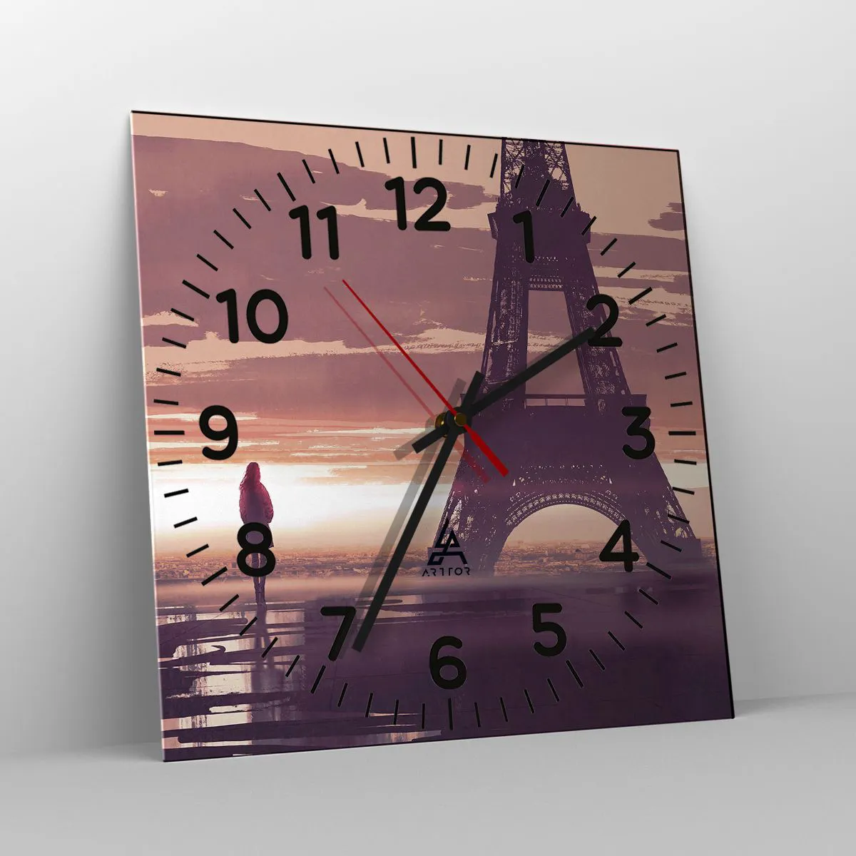 Ceas de perete - Ceas pe sticlă - Doar ele două - 40x40 cm