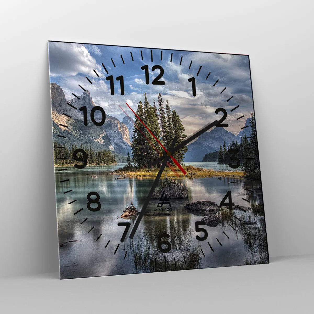 Ceas de perete - Ceas pe sticlă - La o apă mare și limpede… - 40x40 cm