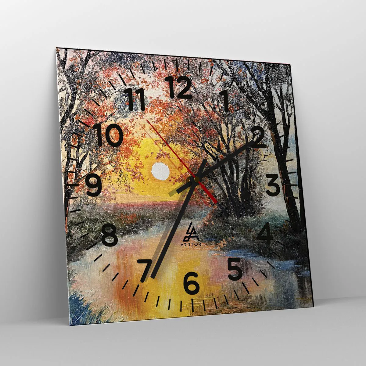 Nástenné hodiny - Jesenný nádych - 40x40 cm