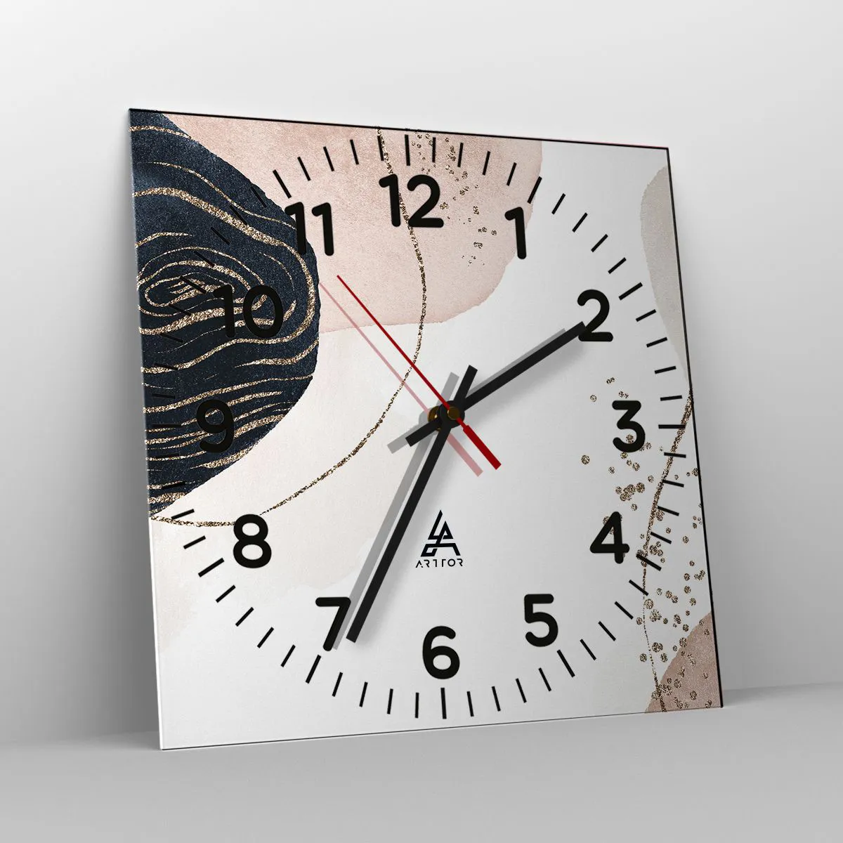 Relógio de parede - Relógio em vidro - Tudo flui - 40x40 cm