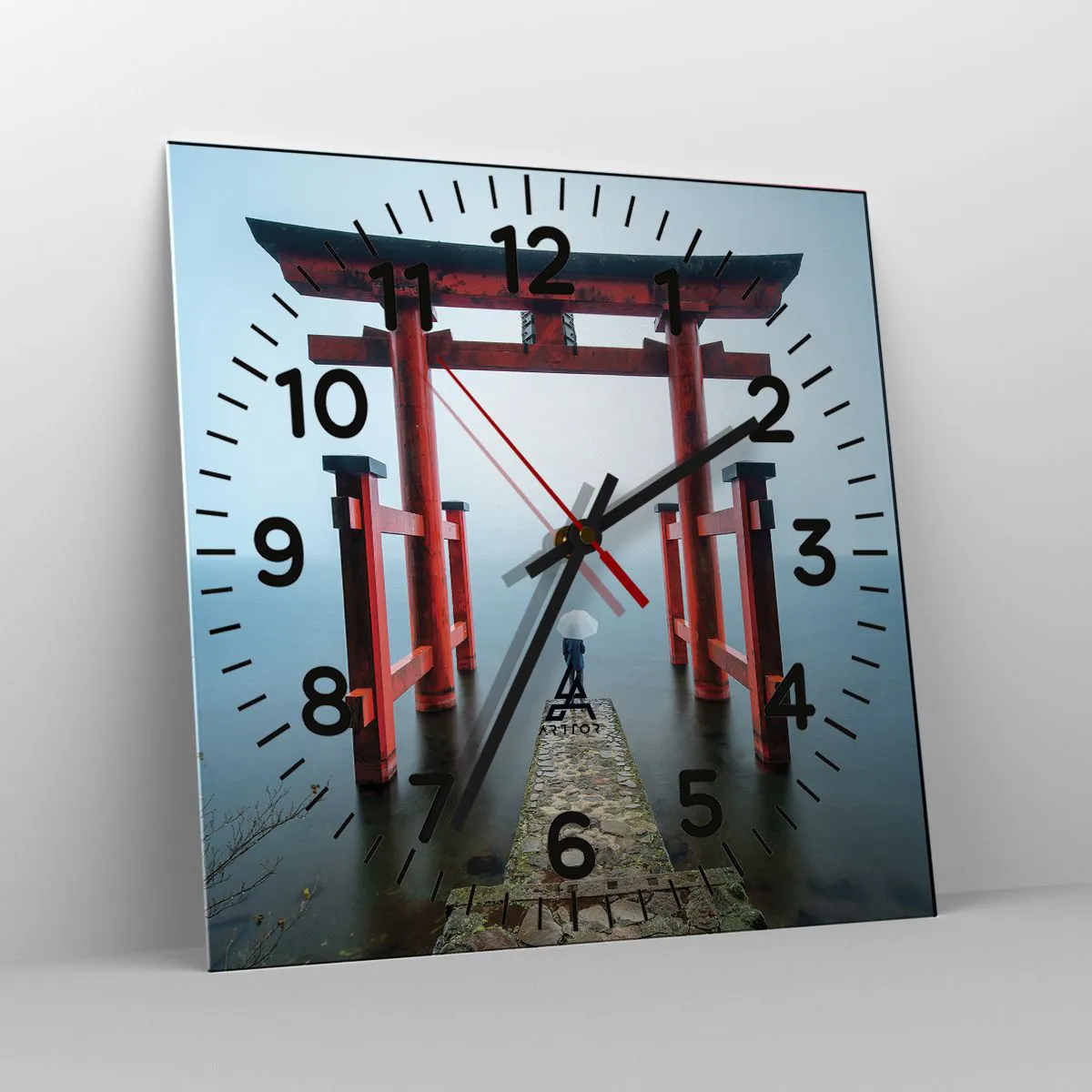 Wanduhr - Glasuhr - Japanische Träumerei - 40x40 cm