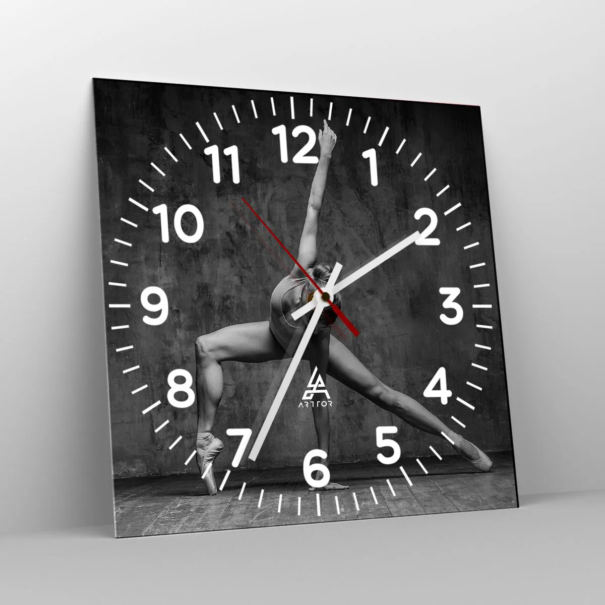 Wall clock - Clock on glass - Ideal of Balance - 40x40 cm