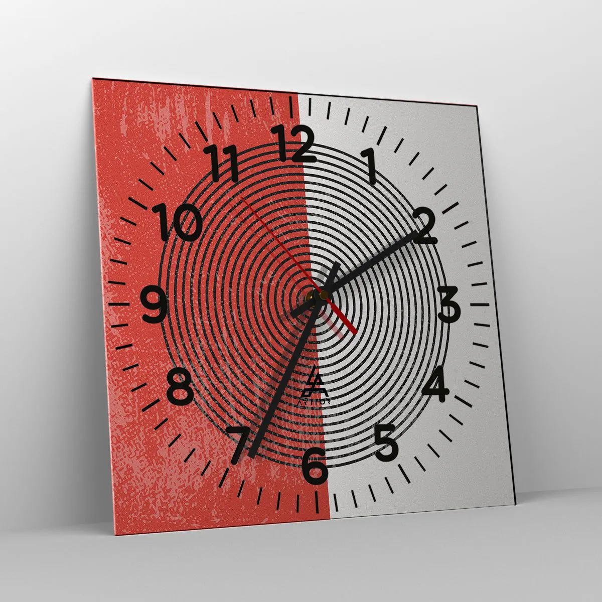 Ceas de perete - Ceas pe sticlă - Direct la subiect - 40x40 cm