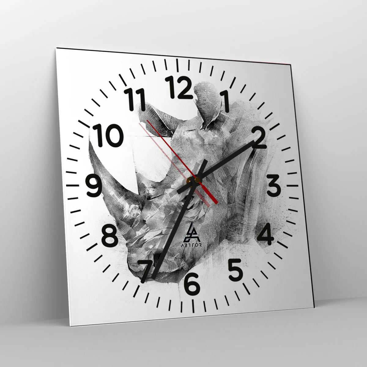 Relógio de parede - Relógio em vidro - Retrato africano - 40x40 cm