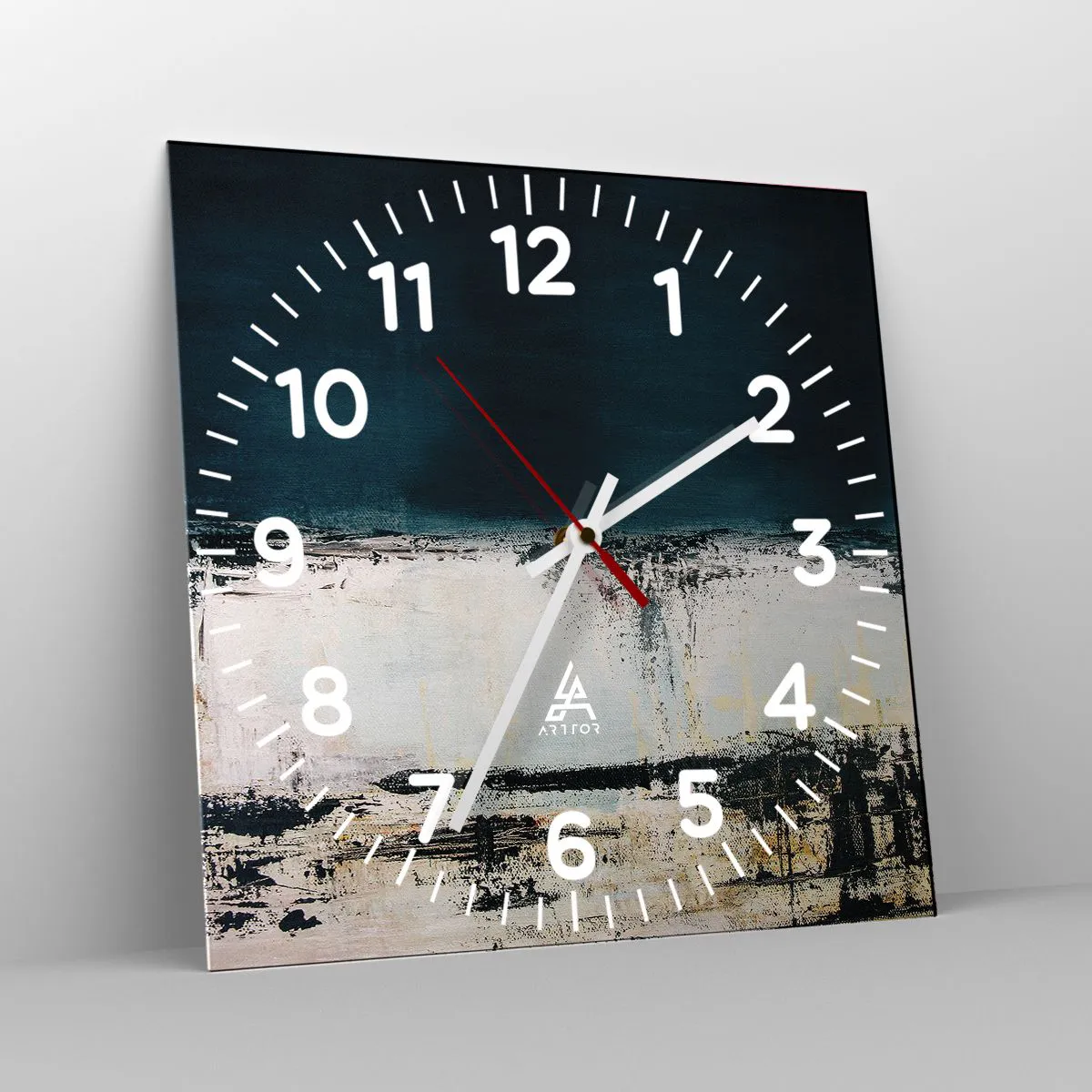 Ceas de perete - Ceas pe sticlă - Compoziție orizontală - 40x40 cm