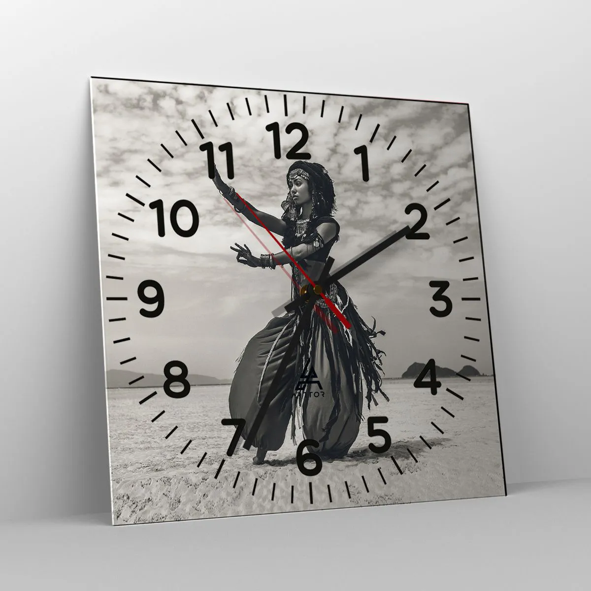 Wanduhr - Glasuhr - Der Tanz der südlichen Inseln - 40x40 cm