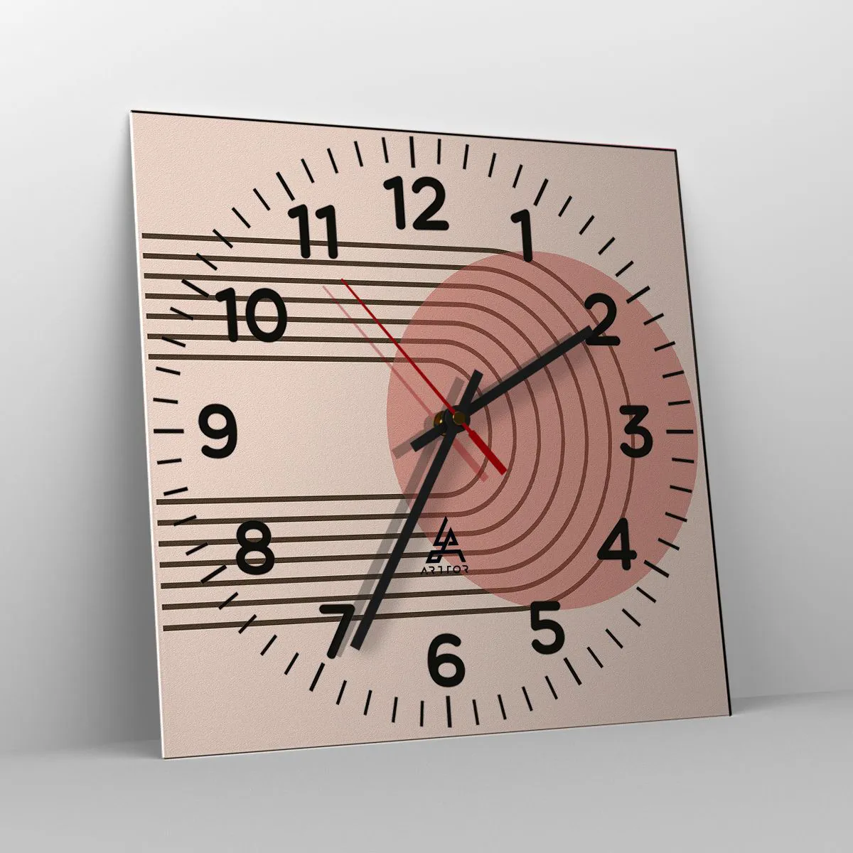 Wanduhr - Glasuhr - Unwiderstehliche Anziehungskraft - 40x40 cm