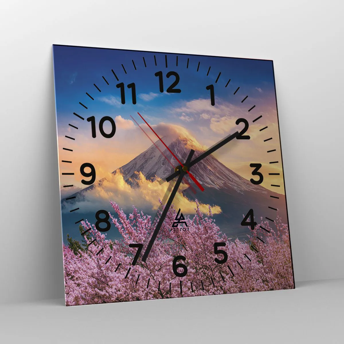 Orologio da parete - Orologio in Vetro - Sacralità giapponese - 40x40 cm