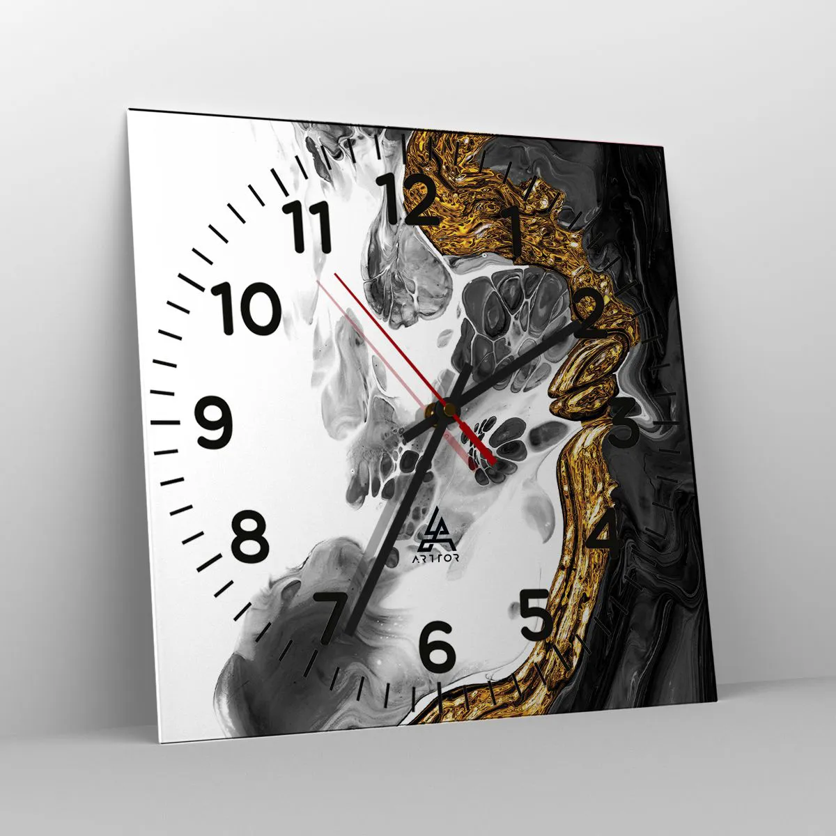 Zegar ścienny - Kompozycja organiczna - 40x40 cm