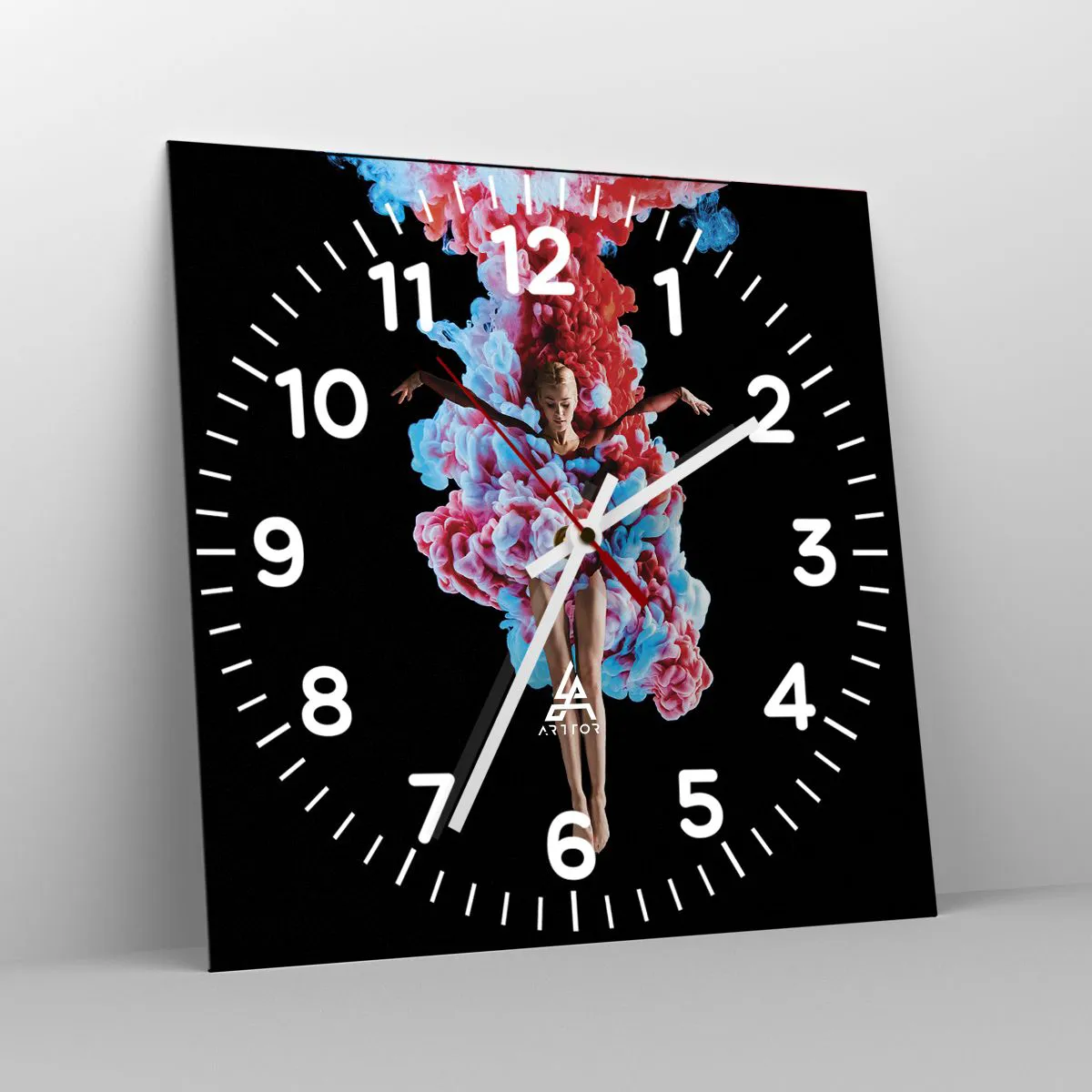 Wanduhr - Glasuhr - In voller Blüte - 40x40 cm