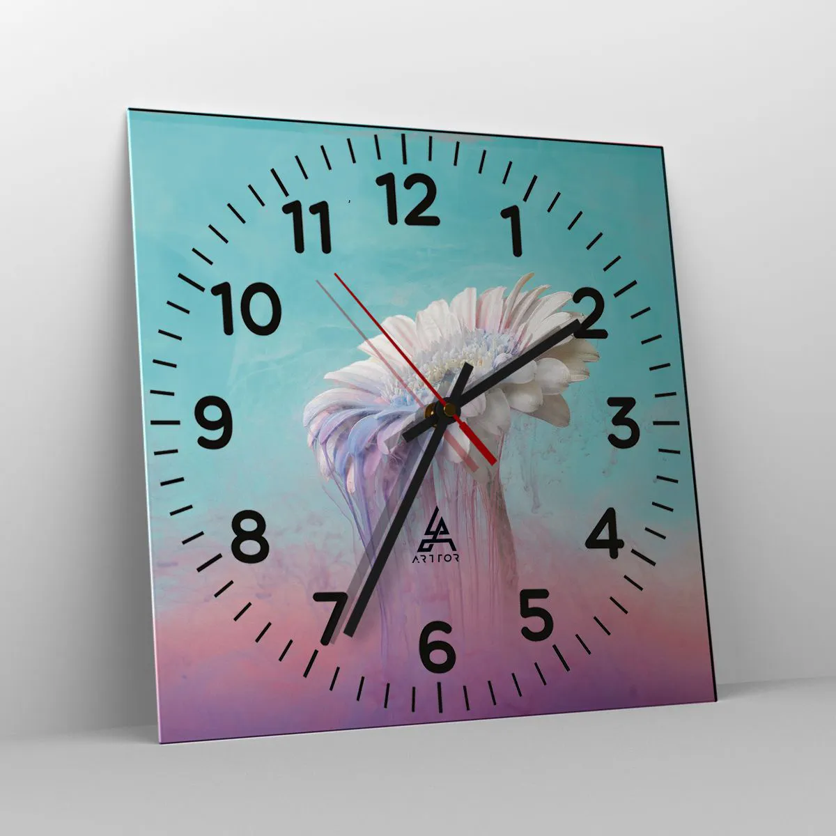 Reloj de pared - Reloj de vidrio - El inframundo de las flores - 40x40 cm