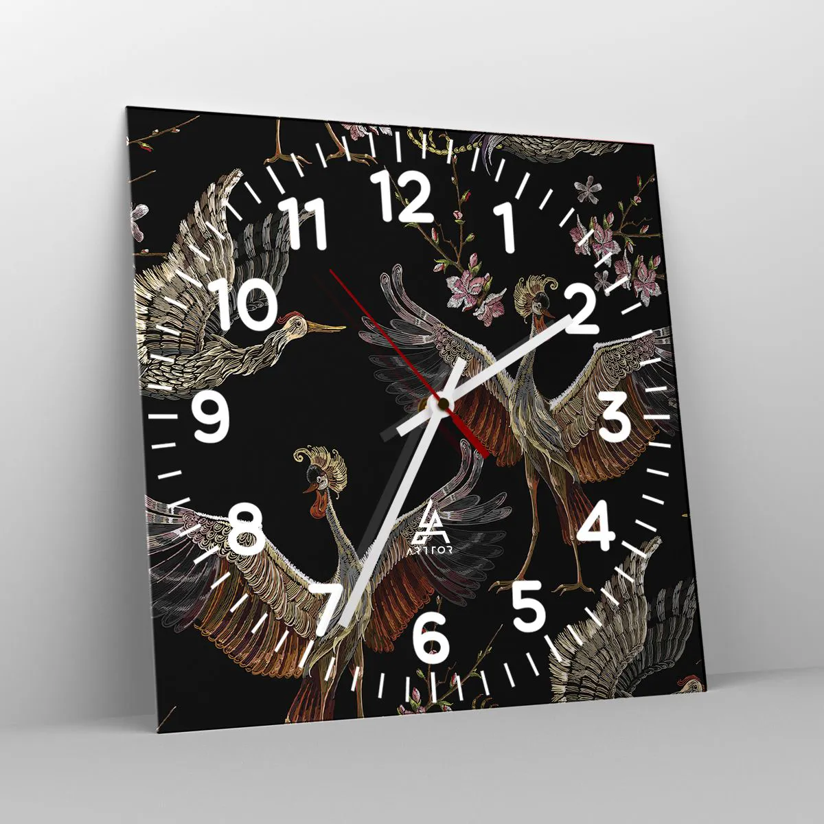 Horloge murale - Pendule murale - Un oiseau de conte de fées - 40x40 cm
