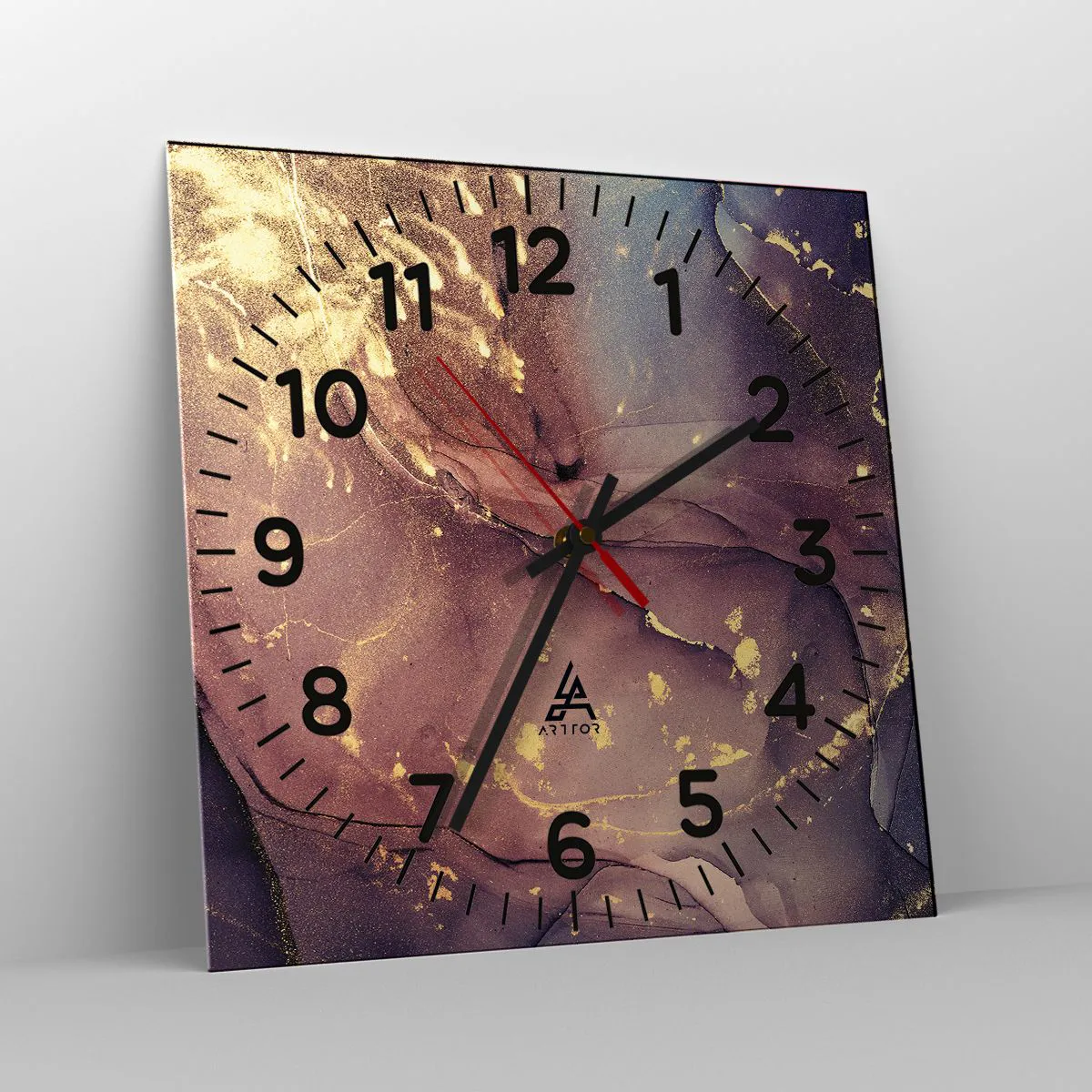 Wall clock - Clock on glass - Matter and Spirit - 40x40 cm