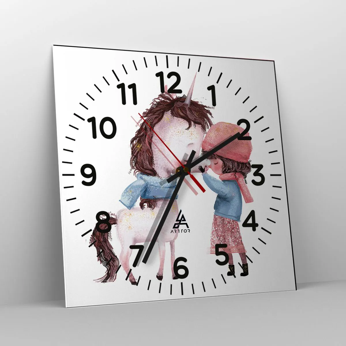 Wanduhr - Glasuhr - Ein Wintermärchen - 40x40 cm