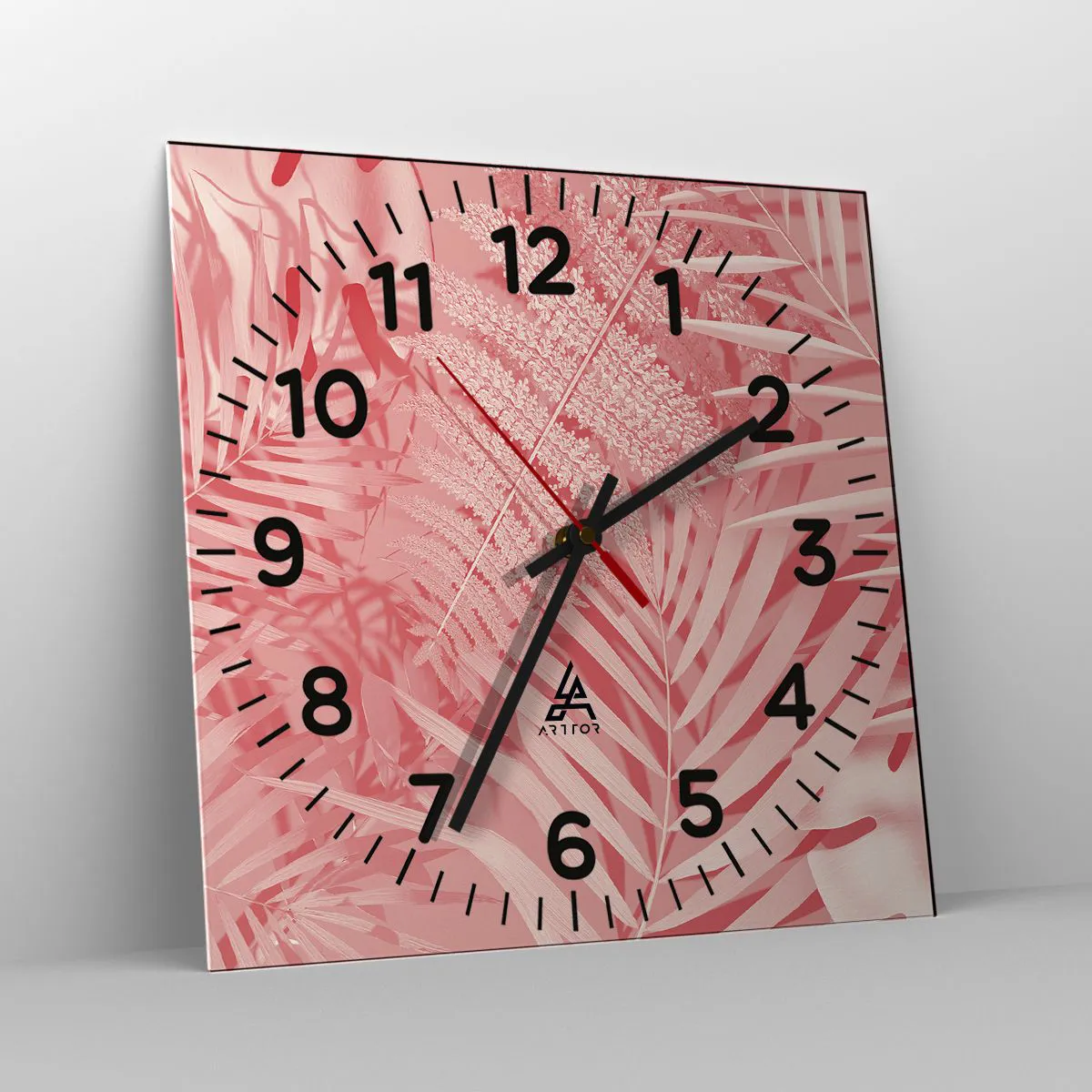 Falióra, Óra - Rózsaszín koncepció - 40x40 cm