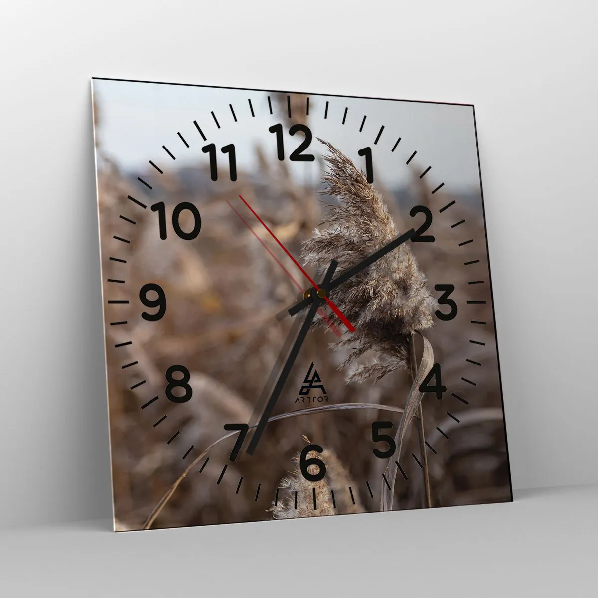 Ceas de perete - Ceas pe sticlă - E timpul să zbori cu vântul - 40x40 cm