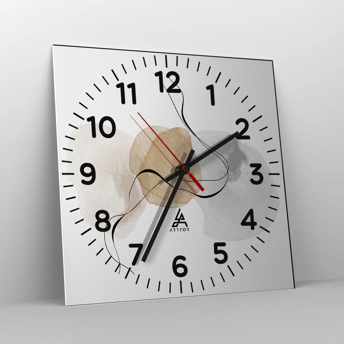 Ceas de perete - Ceas pe sticlă - Mărgele de aer - 40x40 cm