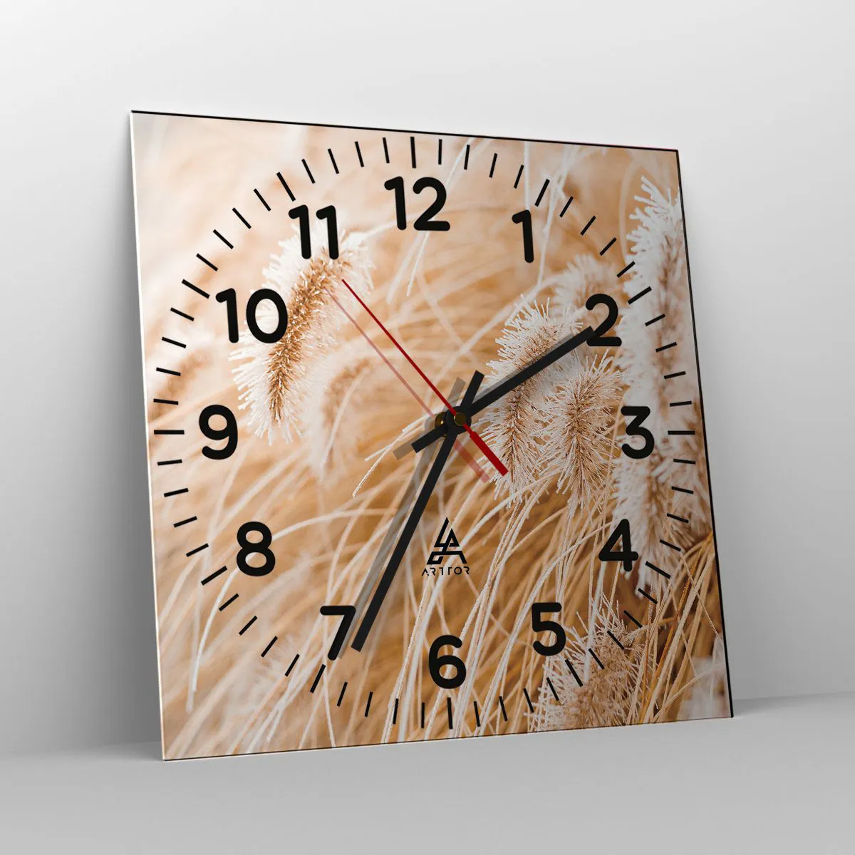 Vægur, Uret - Gyldent susen af græsser - 40x40 cm