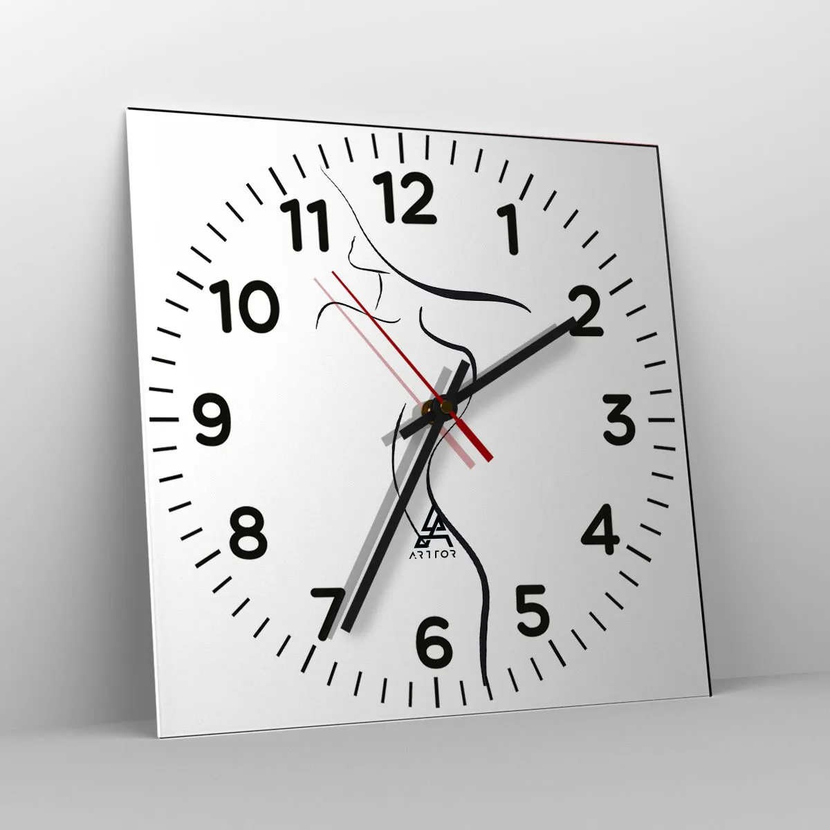 Wall clock - Clock on glass - Elusive Like a Wave - 40x40 cm