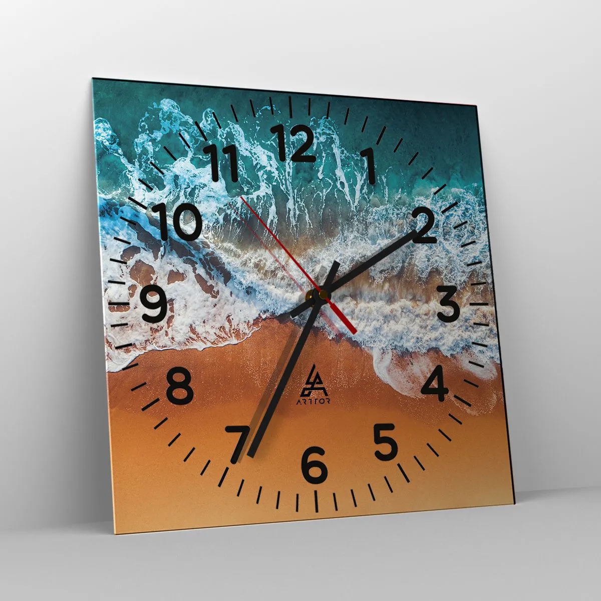 Ceas de perete - Ceas pe sticlă - Întotdeauna în tandem - 40x40 cm