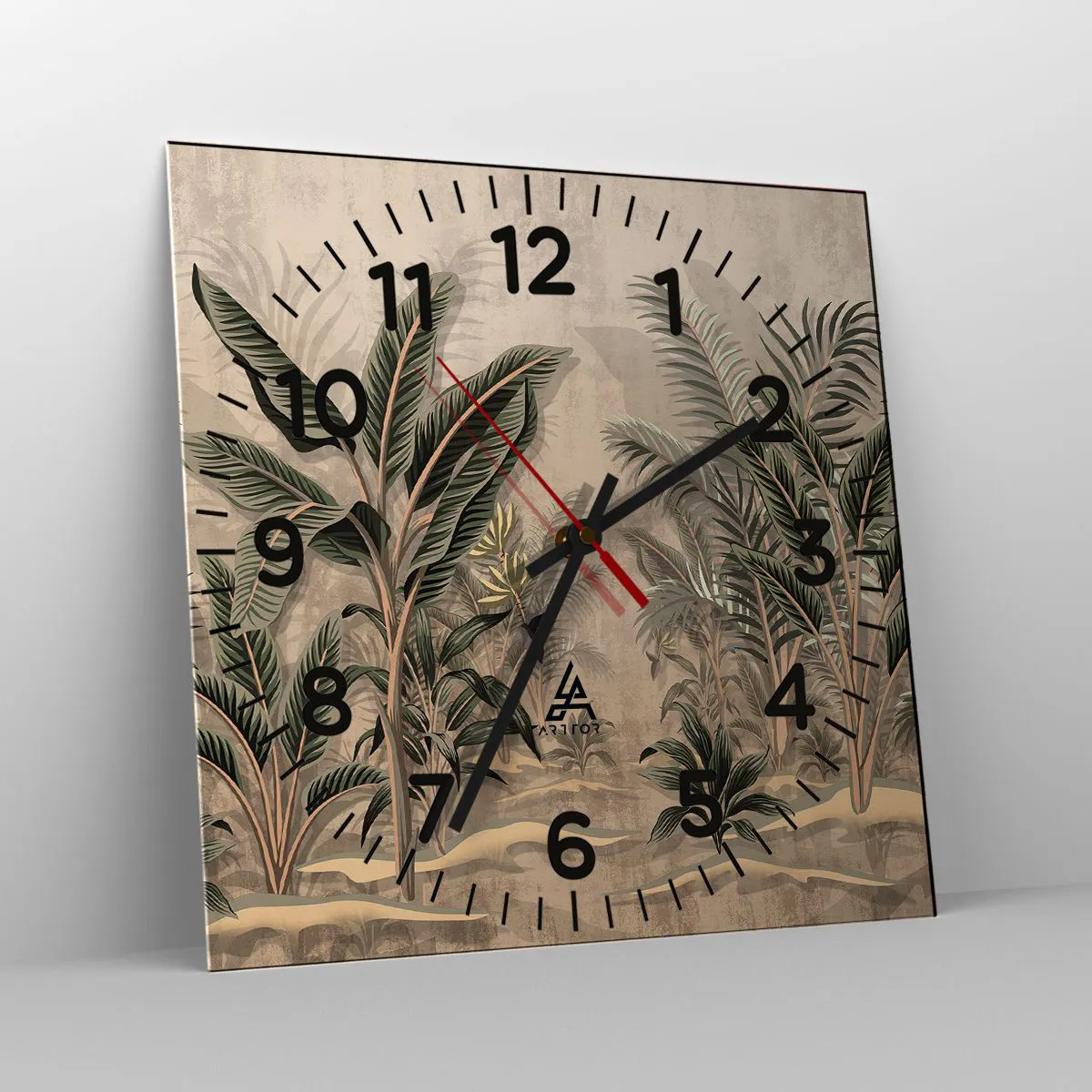 Wandklok - Klok - Een gravure in koloniale stijl - 40x40 cm