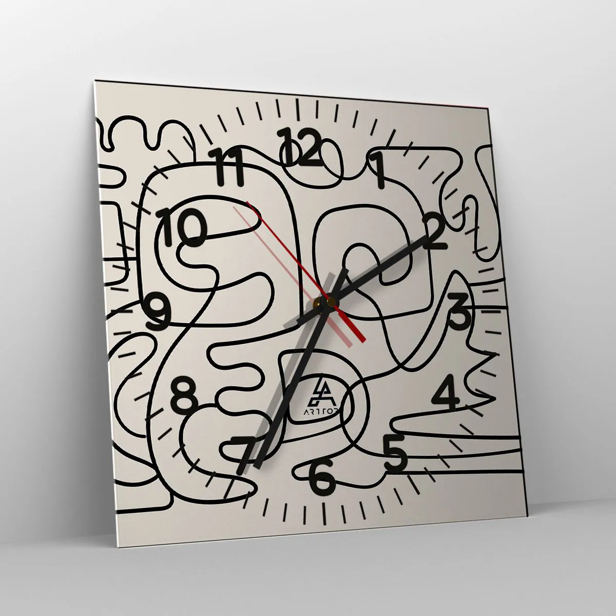 Ceas de perete - Ceas pe sticlă - Pe traseu - 40x40 cm