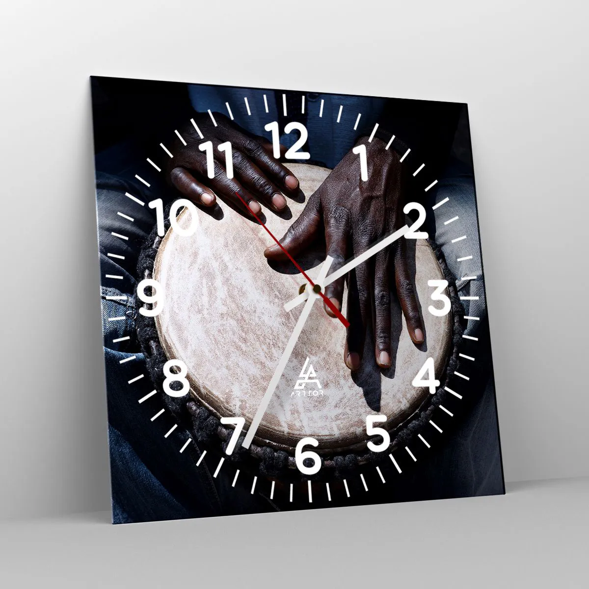 Wanduhr - Glasuhr - Lebe in deinem eigenen Rhythmus - 40x40 cm