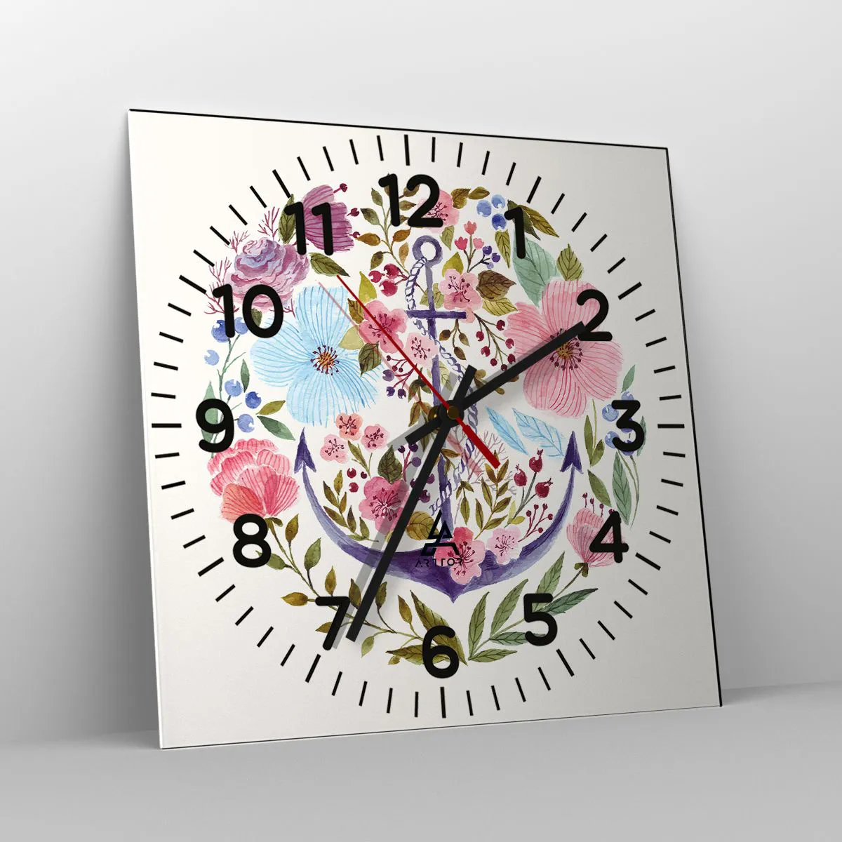 Wanduhr - Glasuhr - Guter Traum eines Seemanns - 40x40 cm