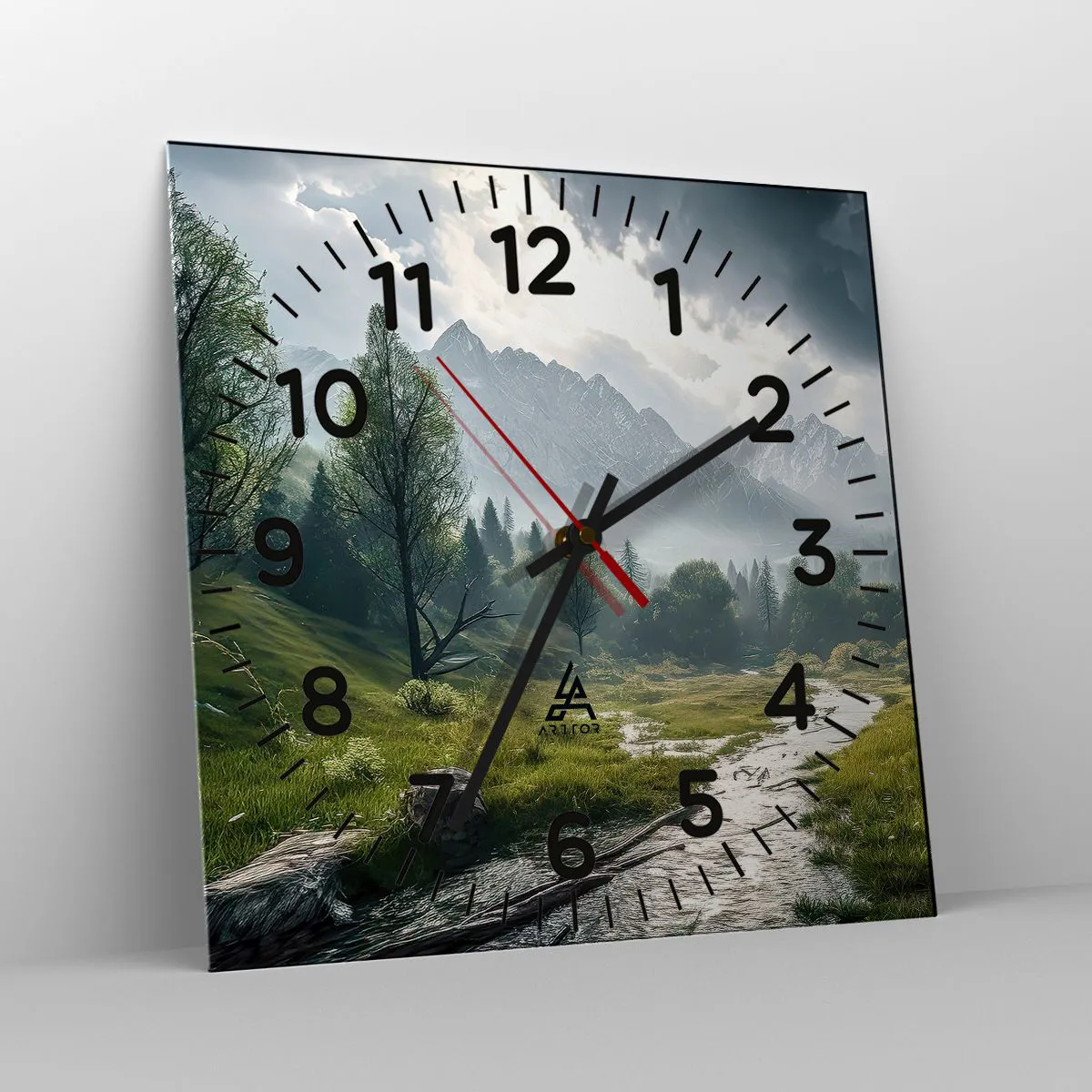 Vægur, Uret - Der og tilbage - 40x40 cm