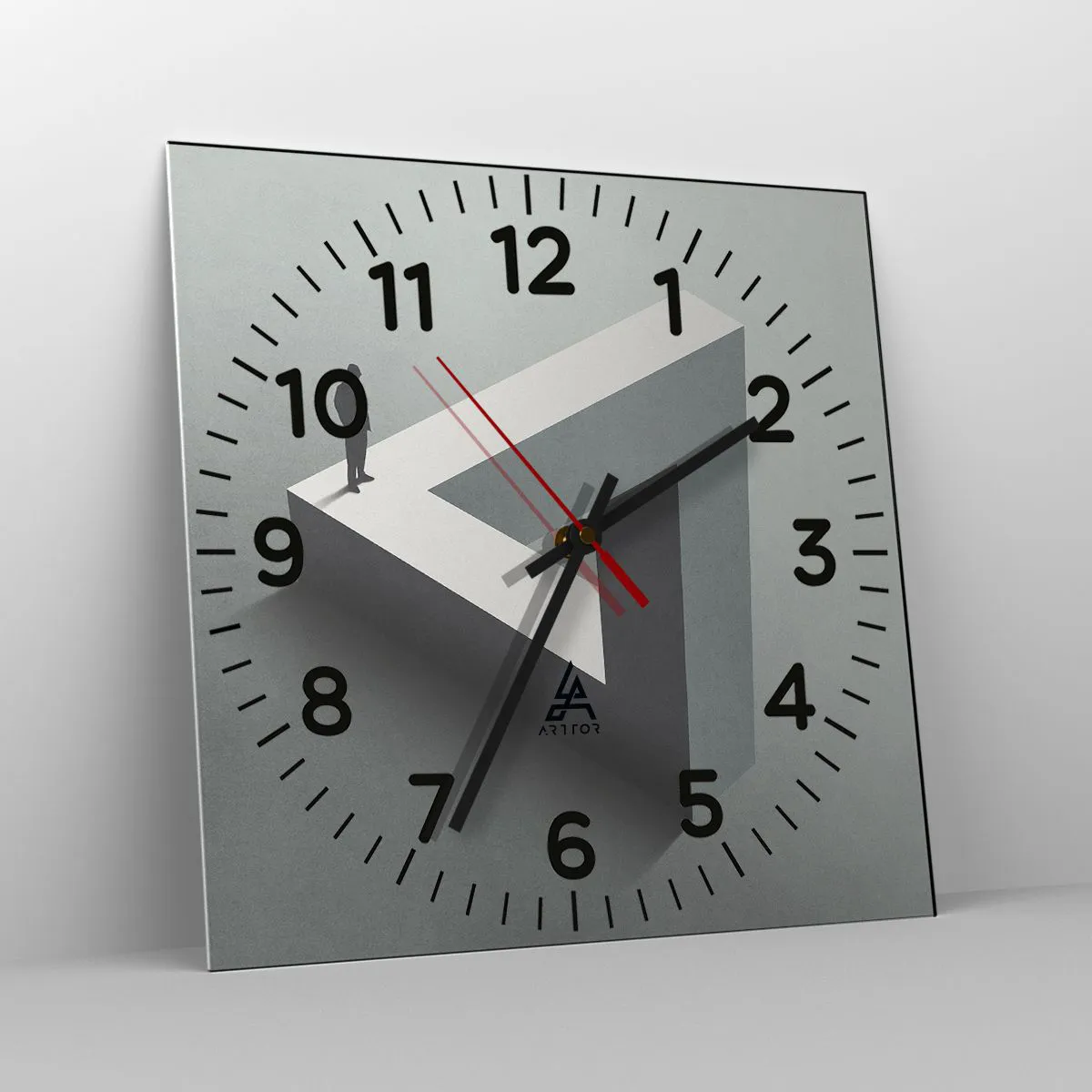 Ceas de perete - Ceas pe sticlă - Și totuși este posibil - 40x40 cm