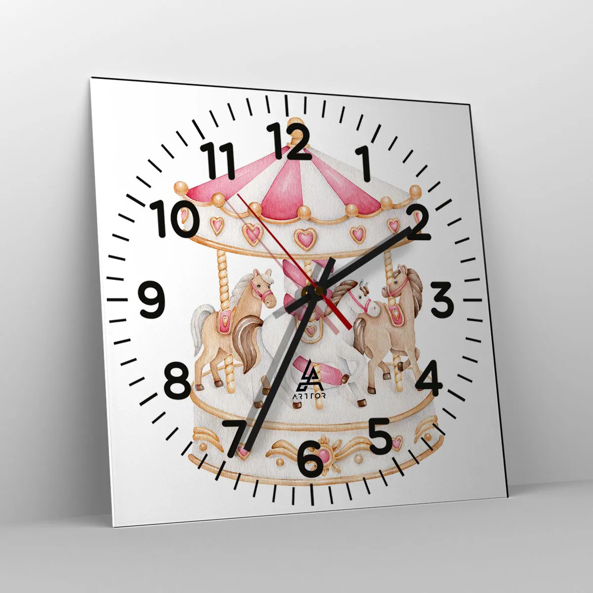 Zegar ścienny - Słodki świat dzieciństwa - 40x40 cm