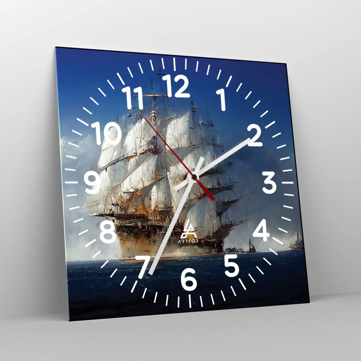 Wanduhr - Glasuhr - Der große Ruhm! - 40x40 cm