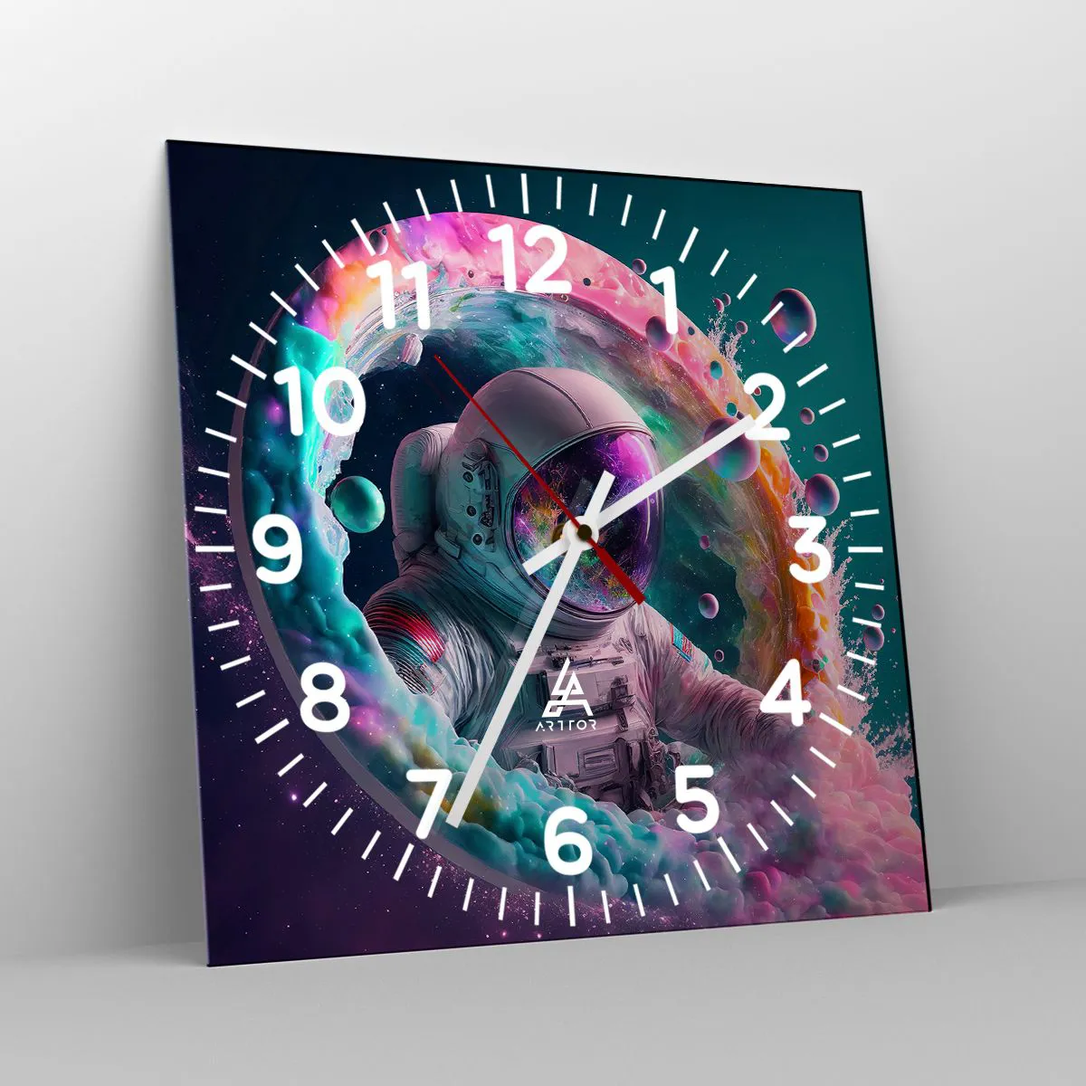 Relógio de parede - Relógio em vidro - Portão estrela - 40x40 cm