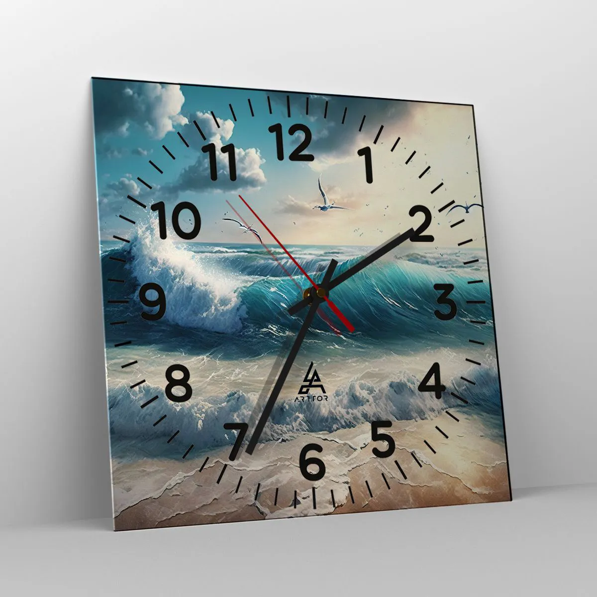 Reloj de pared - Reloj de vidrio - La brisa solo para ti - 40x40 cm