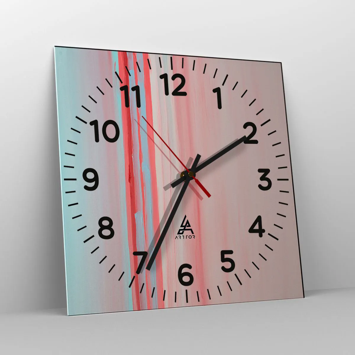 Zegar ścienny - Abstrakcja o świcie - 40x40 cm