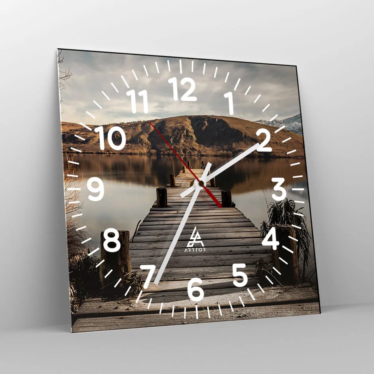 Nástěnné hodiny - Krajina v tichu - 40x40 cm