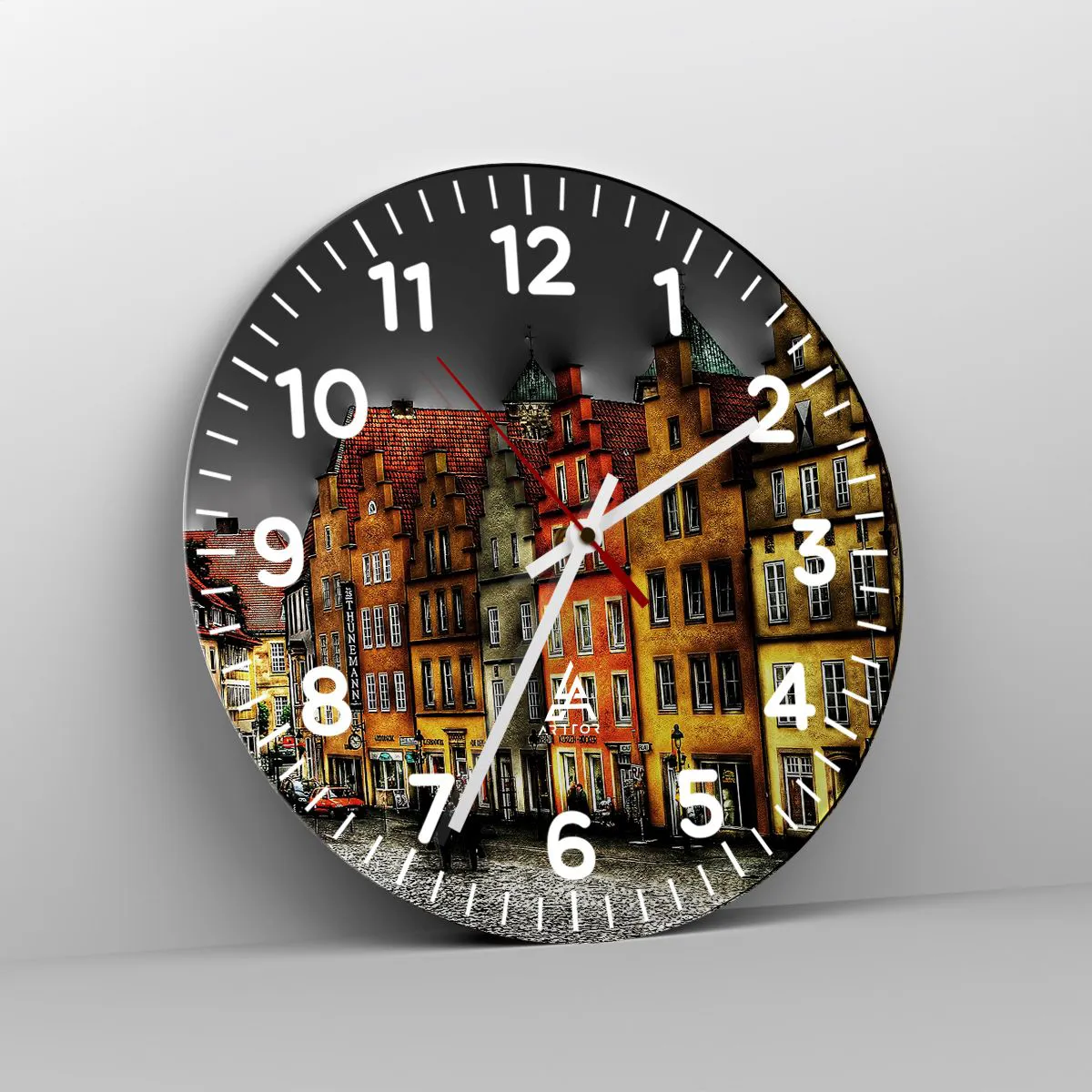 Ceas de perete - Ceas pe sticlă - Doar o trăsură fermecată mai lipsește - 30x30 cm