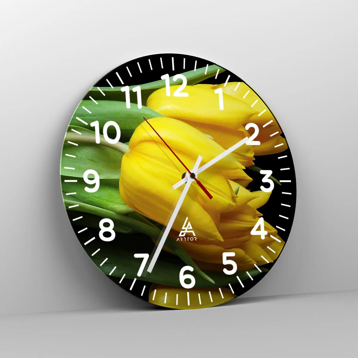 Reloj de pared - Reloj de vidrio - Resucitado de puro sol - 30x30 cm